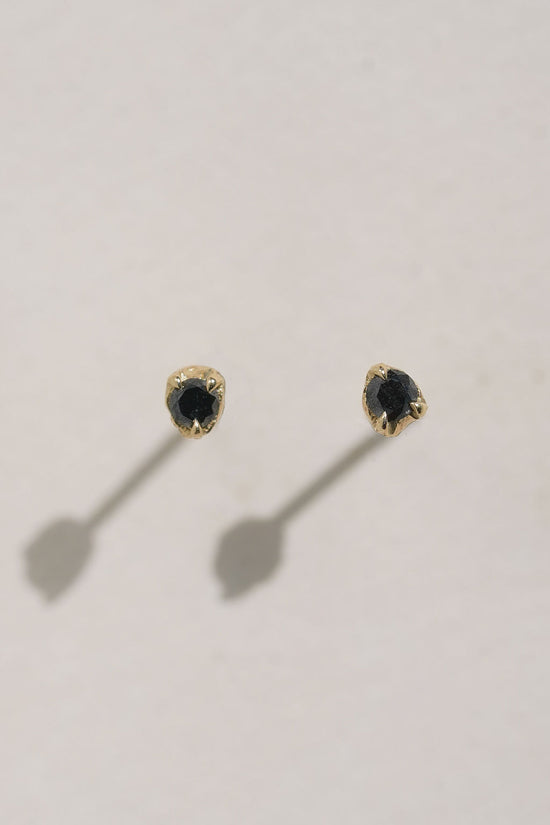 Bloom Mini Flower Green Diamond Earrings in Yellow Gold – AS29